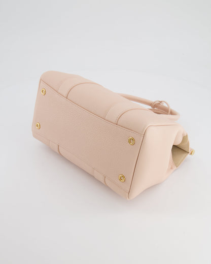 Loro Piana Blush Pink Leather Loom Bag L25 with Gold Hardware RRP £3,585