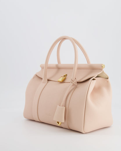 Loro Piana Blush Pink Leather Loom Bag L25 with Gold Hardware RRP £3,585