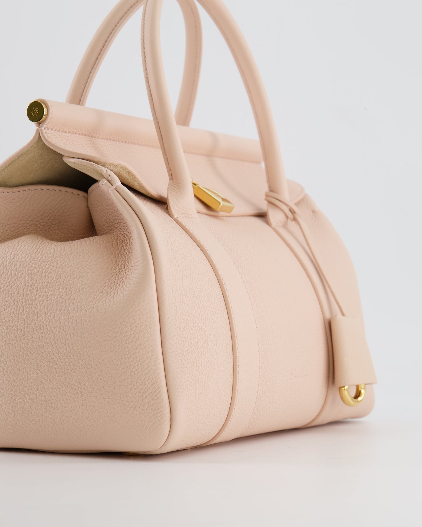 Loro Piana Blush Pink Leather Loom Bag L25 with Gold Hardware RRP £3,585