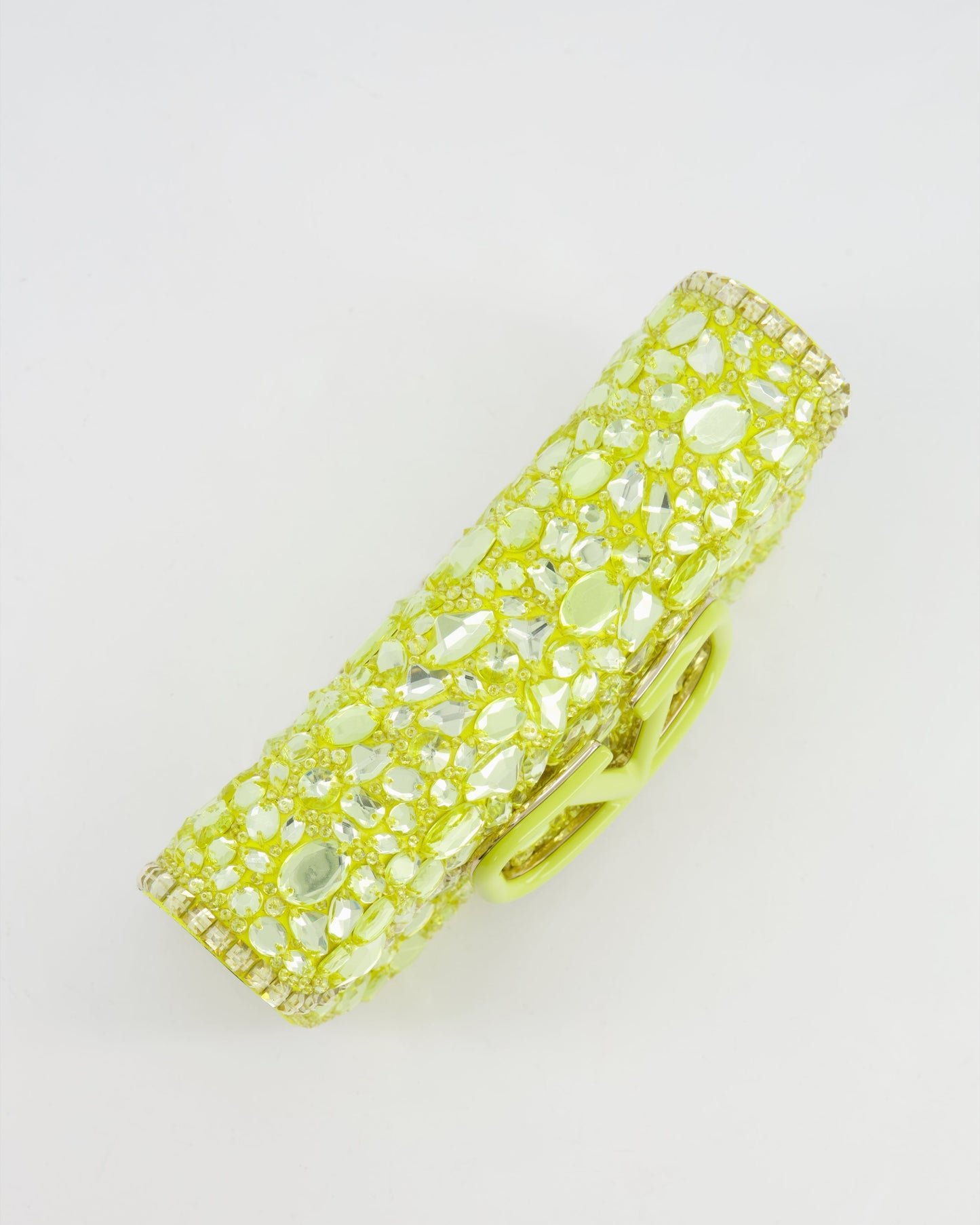 *HOT* Valentino Lime Small Loco Bag with Crystal Embellishments and Silver Hardware RRP £3,250