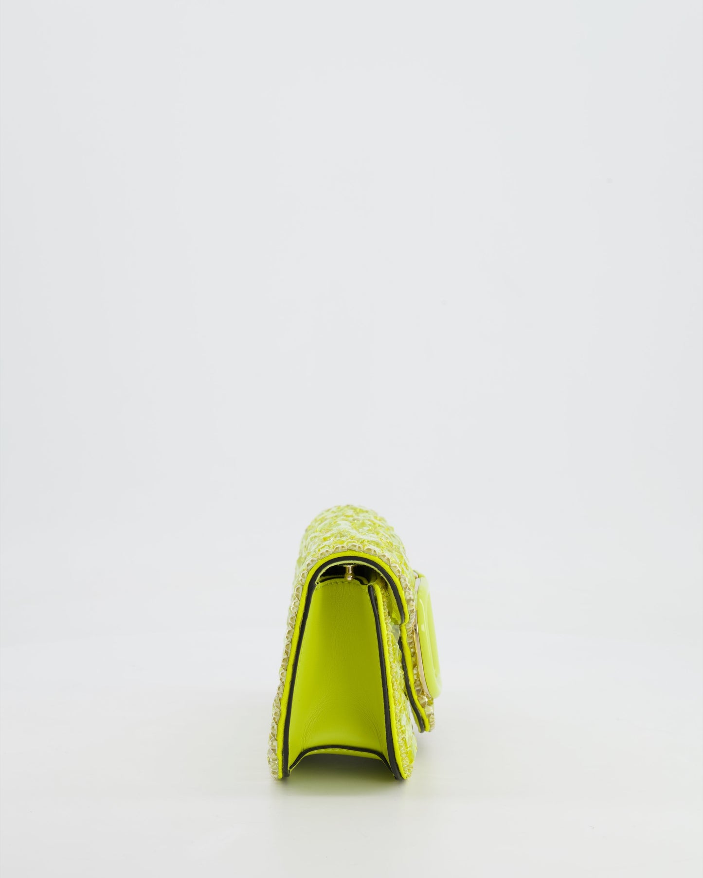 *HOT* Valentino Lime Small Loco Bag with Crystal Embellishments and Silver Hardware RRP £3,250