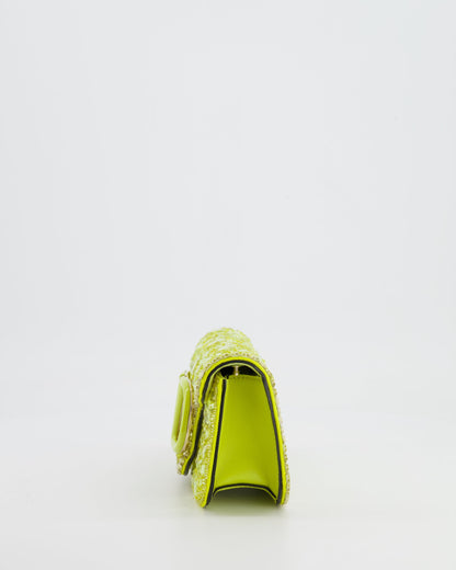 *HOT* Valentino Lime Small Loco Bag with Crystal Embellishments and Silver Hardware RRP £3,250