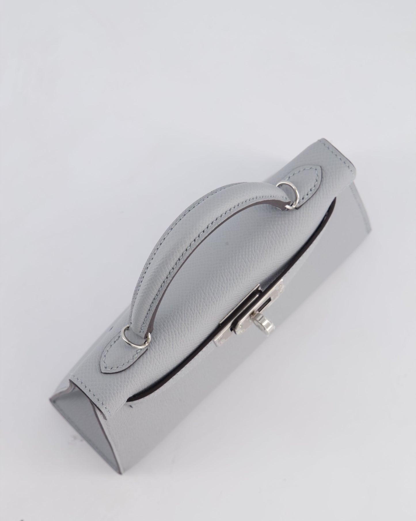 *HOT* Hermès Mini Kelly II 20cm Bag In Bleu Glacier Epsom Leather with Palladium Hardware