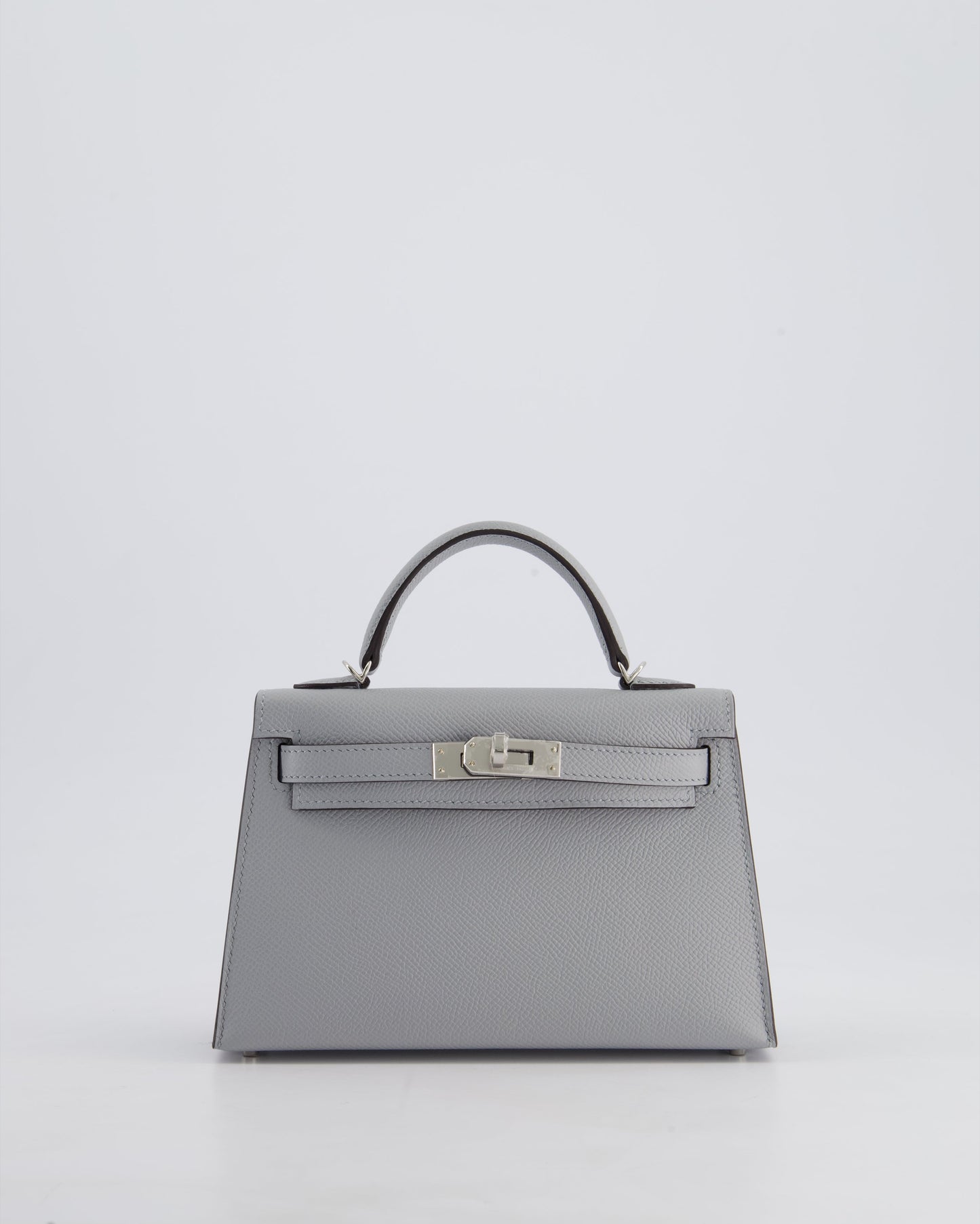 *HOT* Hermès Mini Kelly II 20cm Bag In Bleu Glacier Epsom Leather with Palladium Hardware