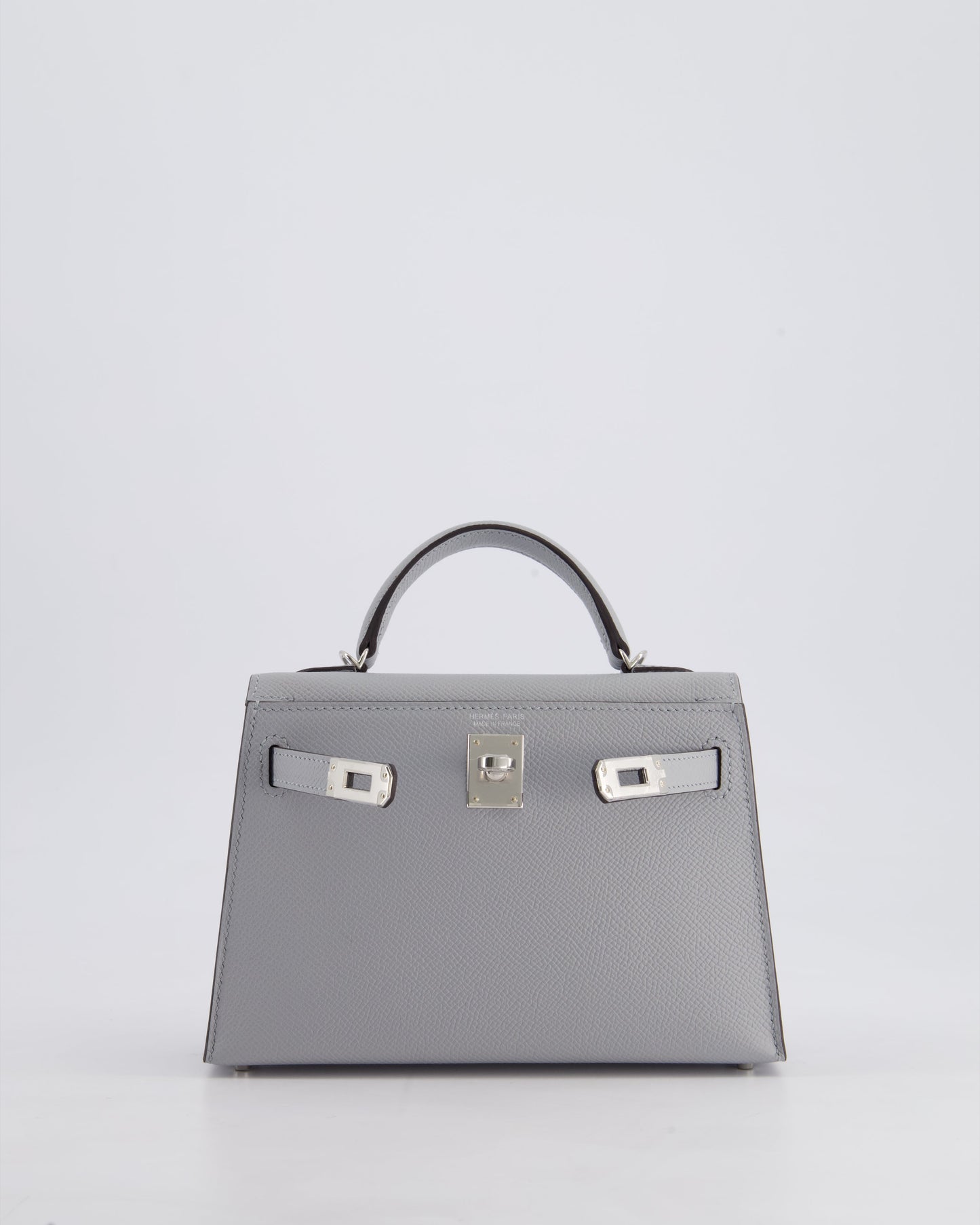 *HOT* Hermès Mini Kelly II 20cm Bag In Bleu Glacier Epsom Leather with Palladium Hardware