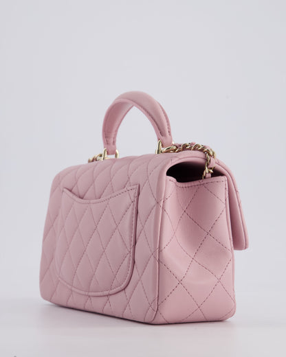 *HOT* Chanel Lilac Mini Rectangular Single Flap Bag in Lambskin Leather with Champagne Gold Hardware