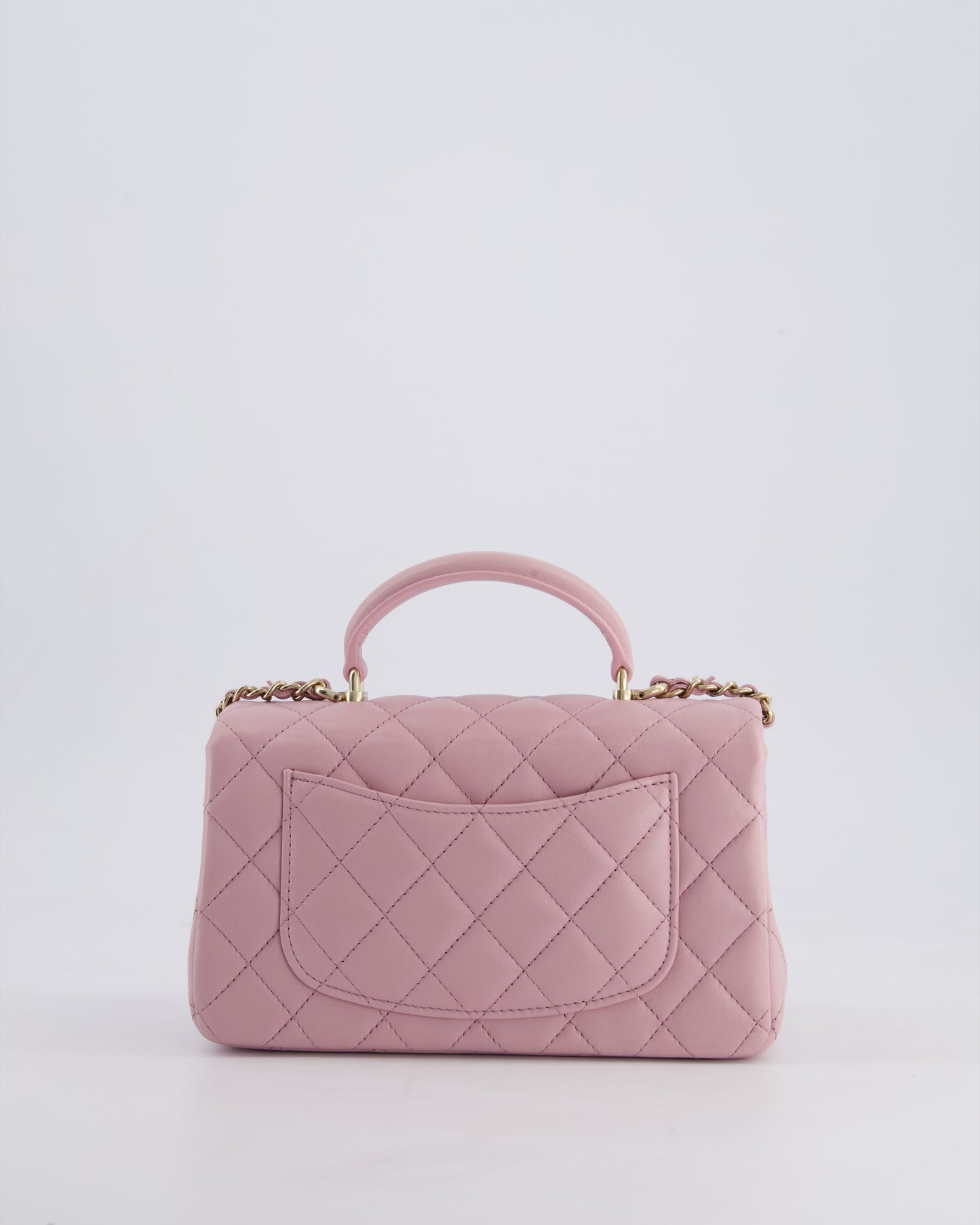 *HOT* Chanel Lilac Mini Rectangular Single Flap Bag in Lambskin Leather with Champagne Gold Hardware