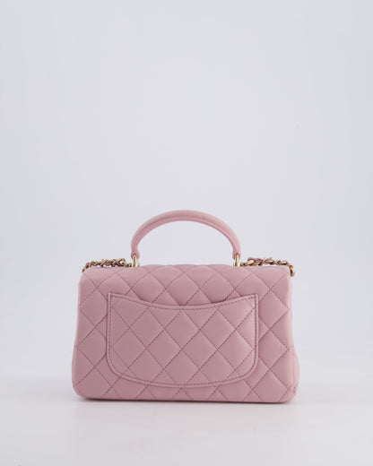 *HOT* Chanel Lilac Mini Rectangular Single Flap Bag in Lambskin Leather with Champagne Gold Hardware