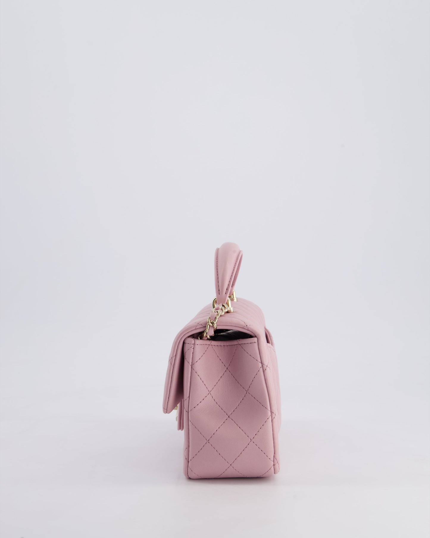 *HOT* Chanel Lilac Mini Rectangular Single Flap Bag in Lambskin Leather with Champagne Gold Hardware