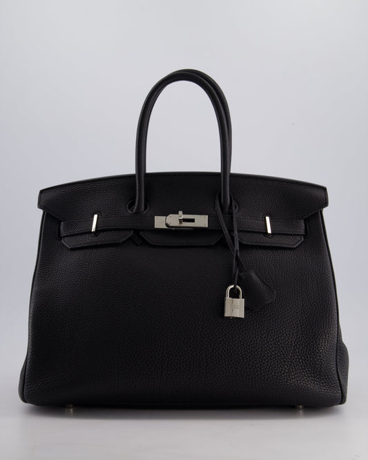 Hermès Birkin Bag 35cm Retourne in Noir Togo Leather with Palladium Hardware