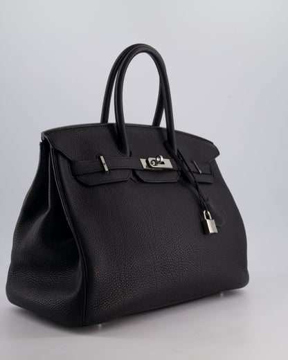 Hermès Birkin Bag 35cm Retourne in Noir Togo Leather with Palladium Hardware