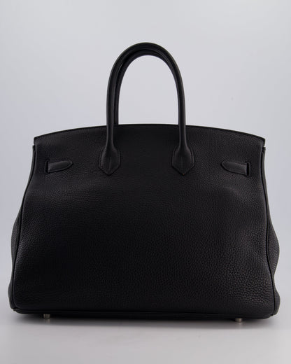 Hermès Birkin Bag 35cm Retourne in Noir Togo Leather with Palladium Hardware