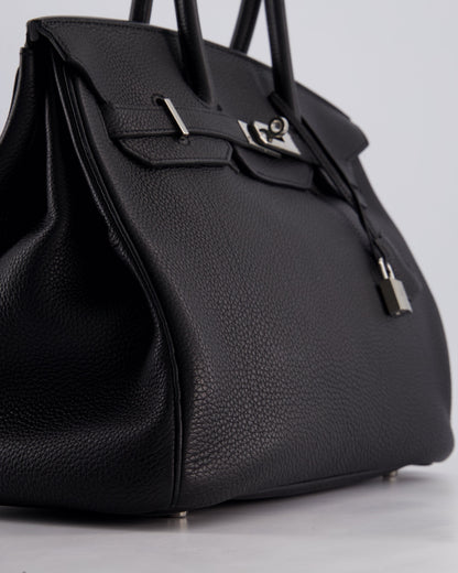 Hermès Birkin Bag 35cm Retourne in Noir Togo Leather with Palladium Hardware