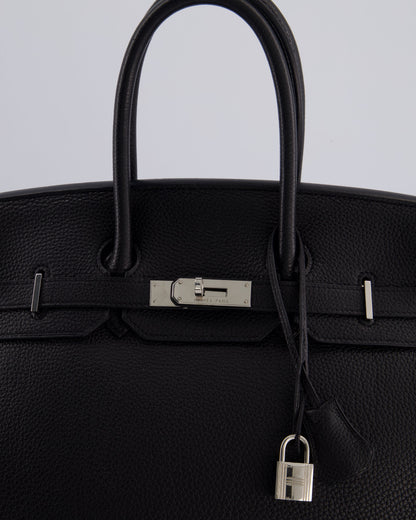 Hermès Birkin Bag 35cm Retourne in Noir Togo Leather with Palladium Hardware
