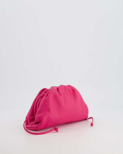 Bottega Veneta Hot Pink Leather Mini Crossbody Pouch Bag