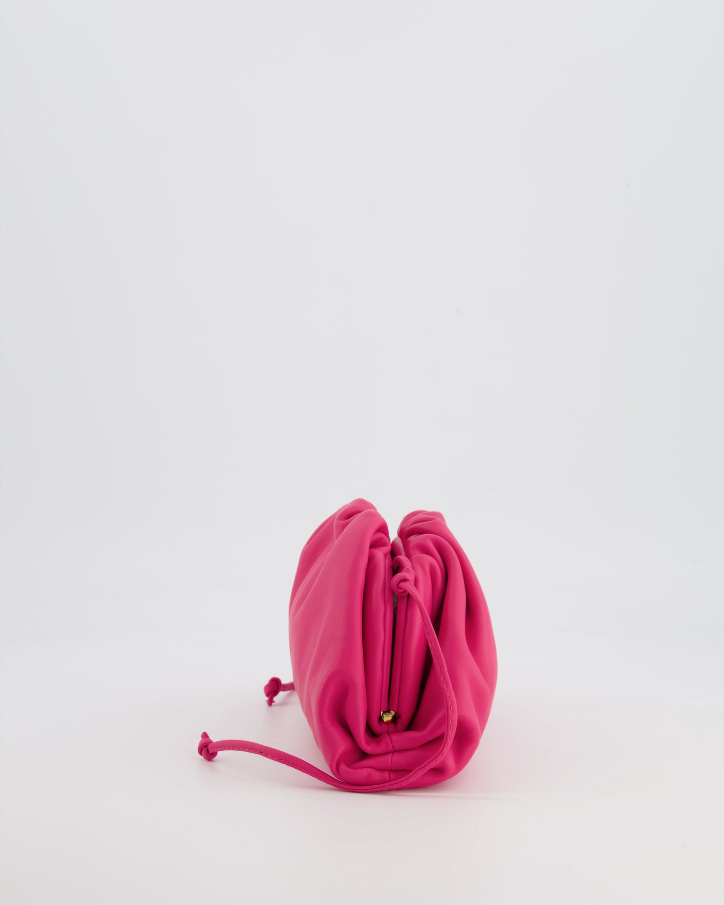 Bottega Veneta Hot Pink Leather Mini Crossbody Pouch Bag