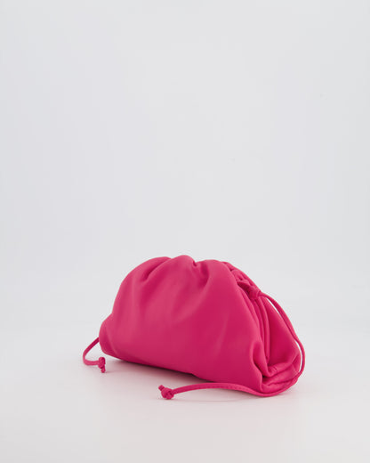 Bottega Veneta Hot Pink Leather Mini Crossbody Pouch Bag