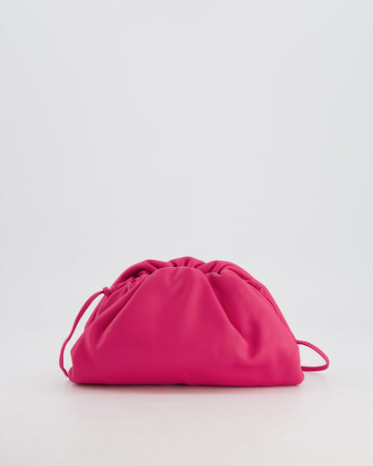 Bottega Veneta Hot Pink Leather Mini Crossbody Pouch Bag