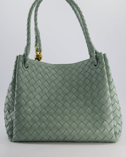 Bottega Veneta New Sauge Large Parachute Intrecciato Bag with Gold Hardware RRP £4,870