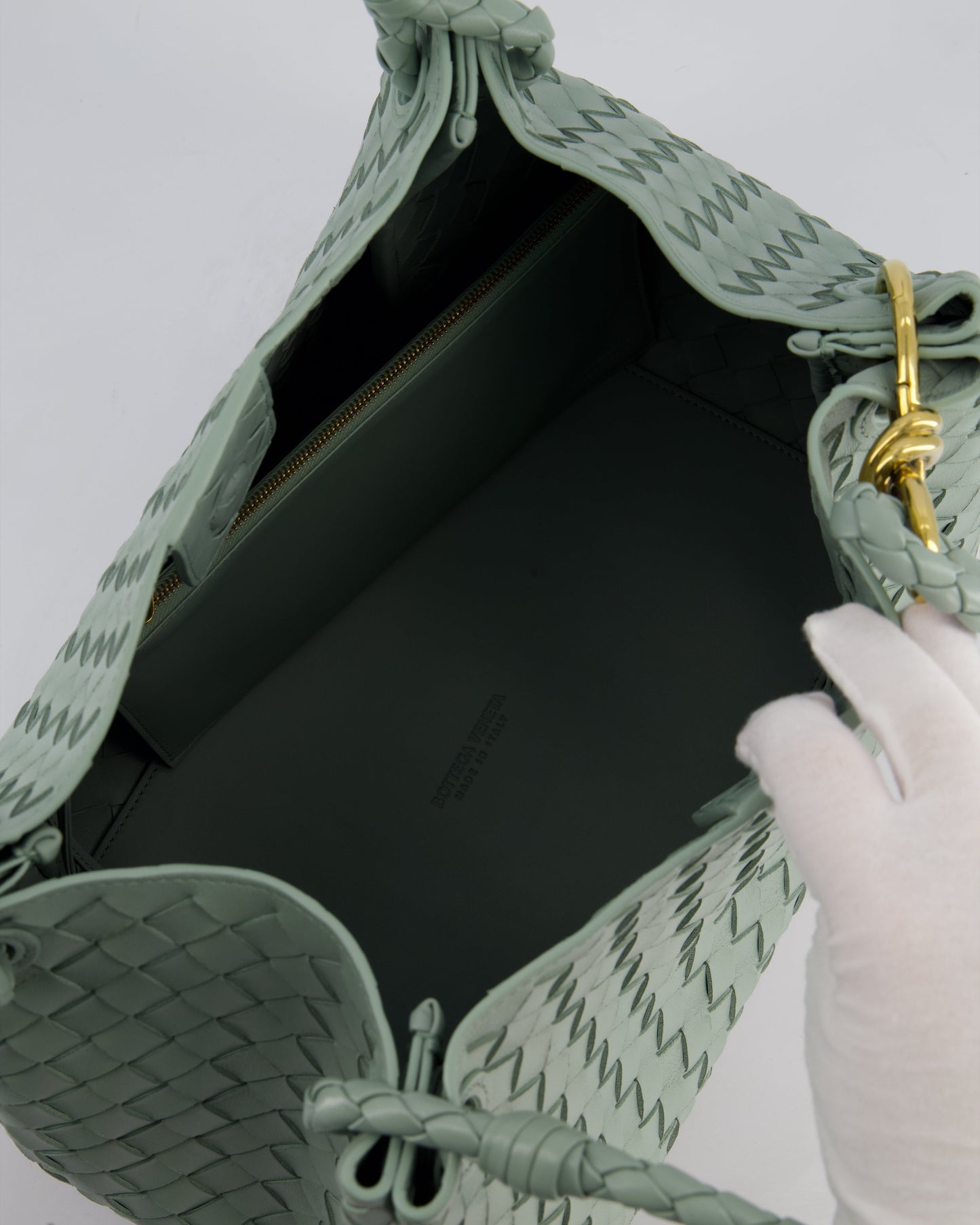 Bottega Veneta New Sauge Large Parachute Intrecciato Bag with Gold Hardware RRP £4,870