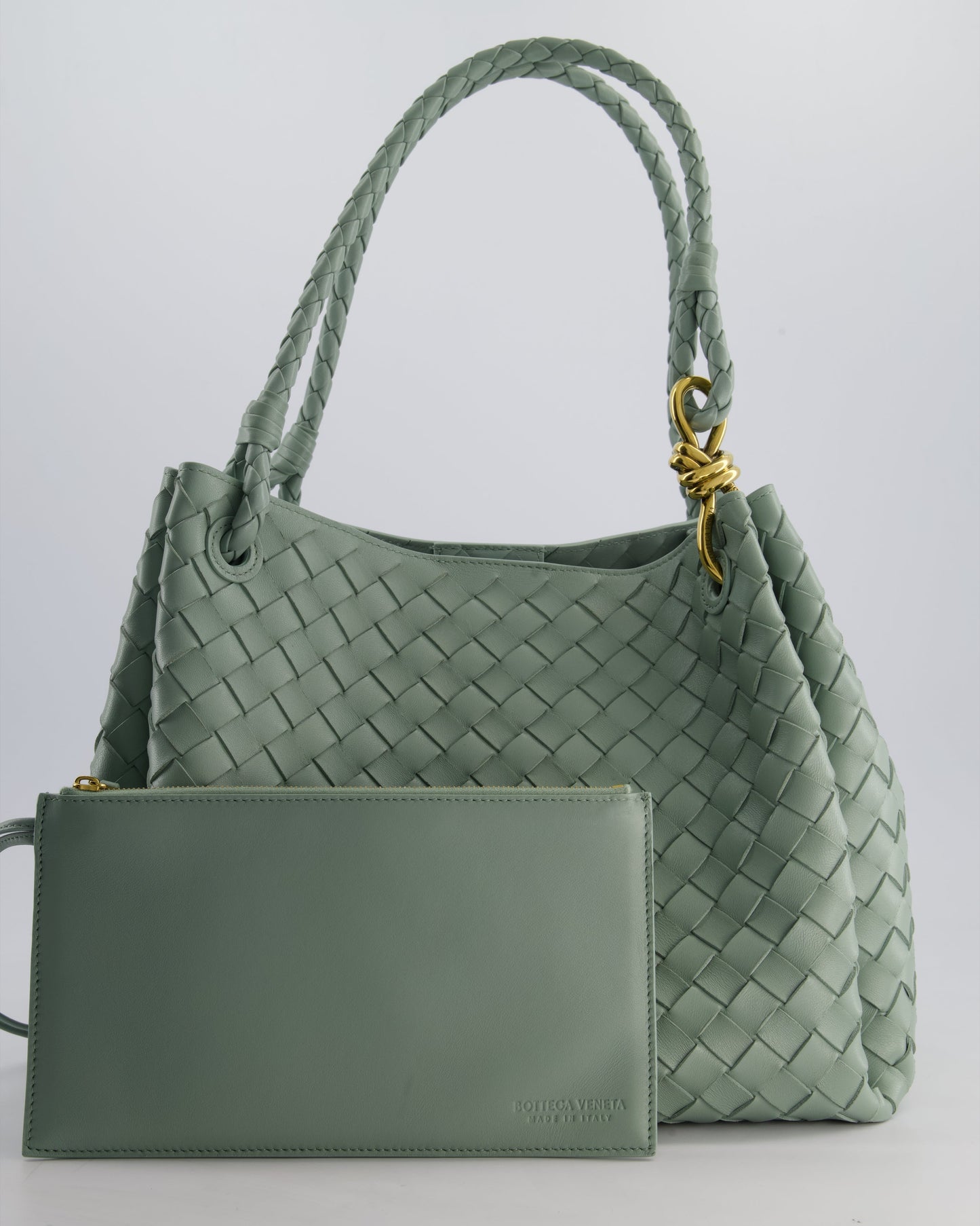 Bottega Veneta New Sauge Large Parachute Intrecciato Bag with Gold Hardware RRP £4,870