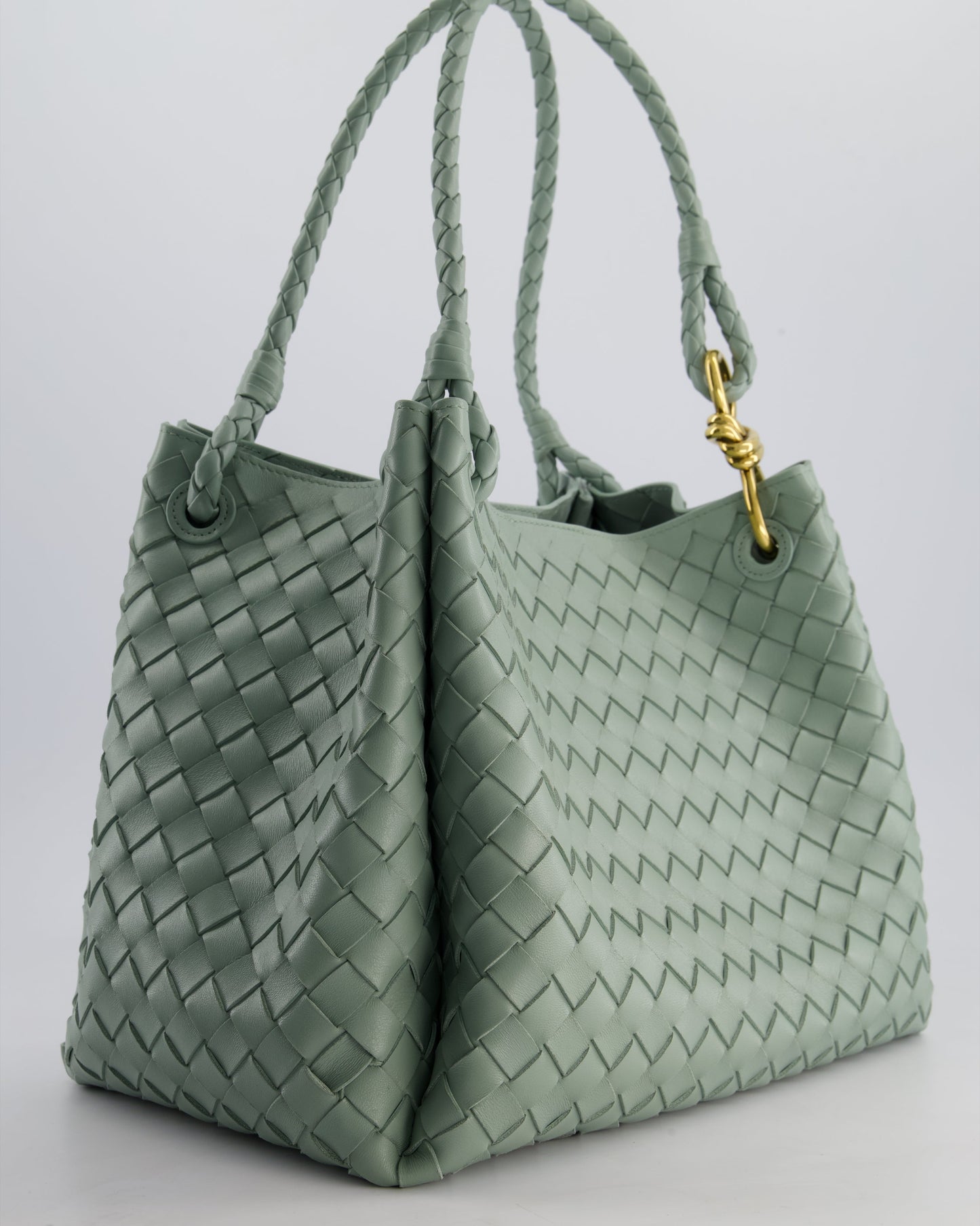 Bottega Veneta New Sauge Large Parachute Intrecciato Bag with Gold Hardware RRP £4,870