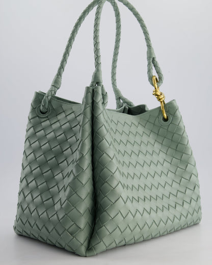 Bottega Veneta New Sauge Large Parachute Intrecciato Bag with Gold Hardware RRP £4,870