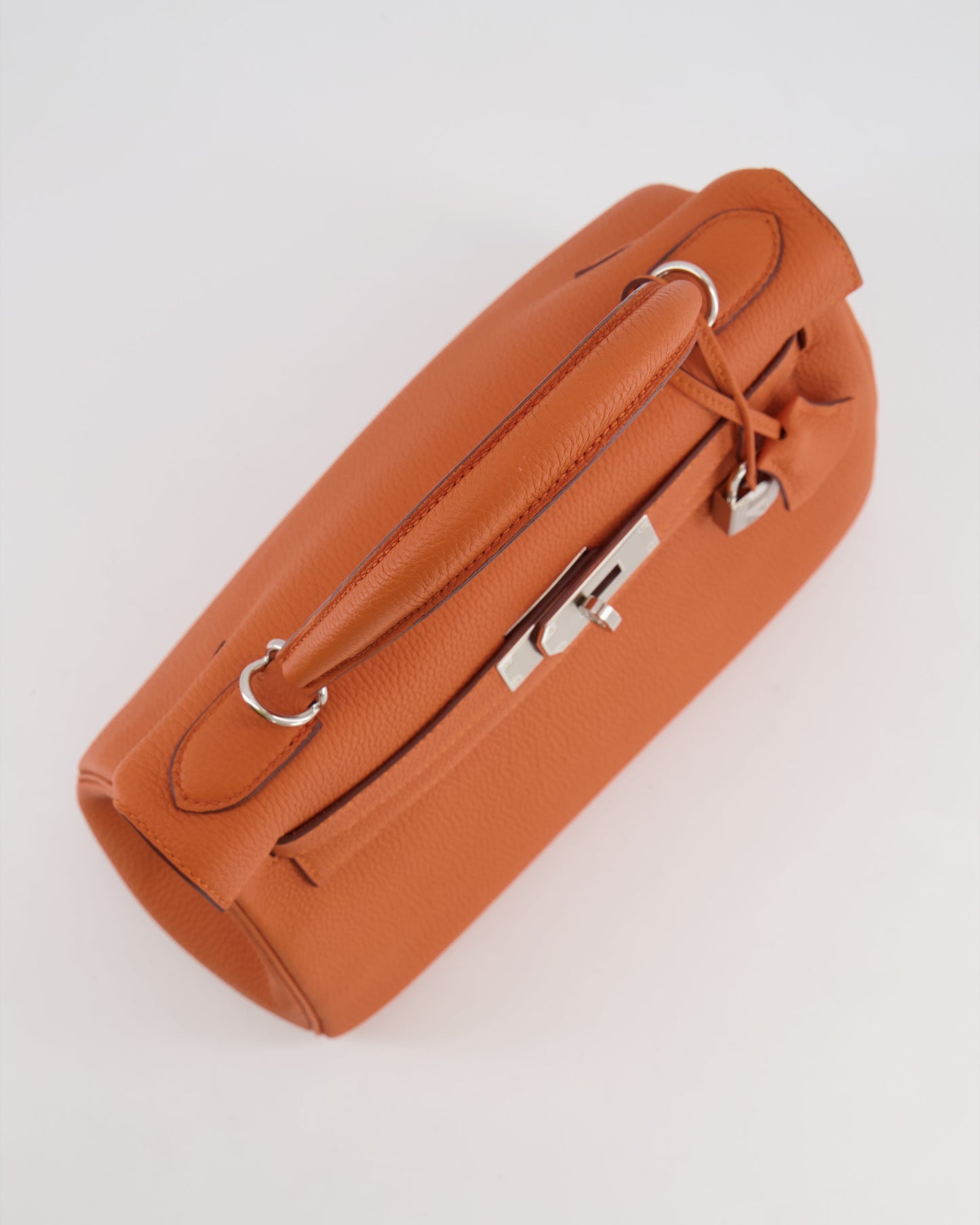 Hermès Kelly 28cm Retourne Bag in Orange Togo Leather with Palladium Hardware