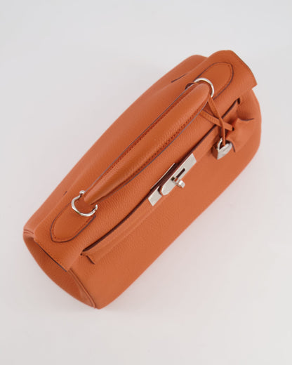 Hermès Kelly 28cm Retourne Bag in Orange Togo Leather with Palladium Hardware