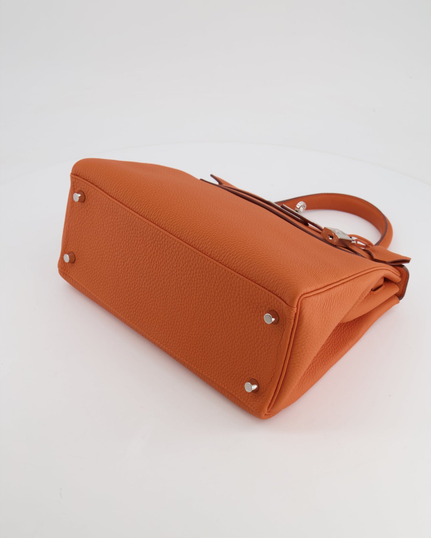 Hermès Kelly 28cm Retourne Bag in Orange Togo Leather with Palladium Hardware