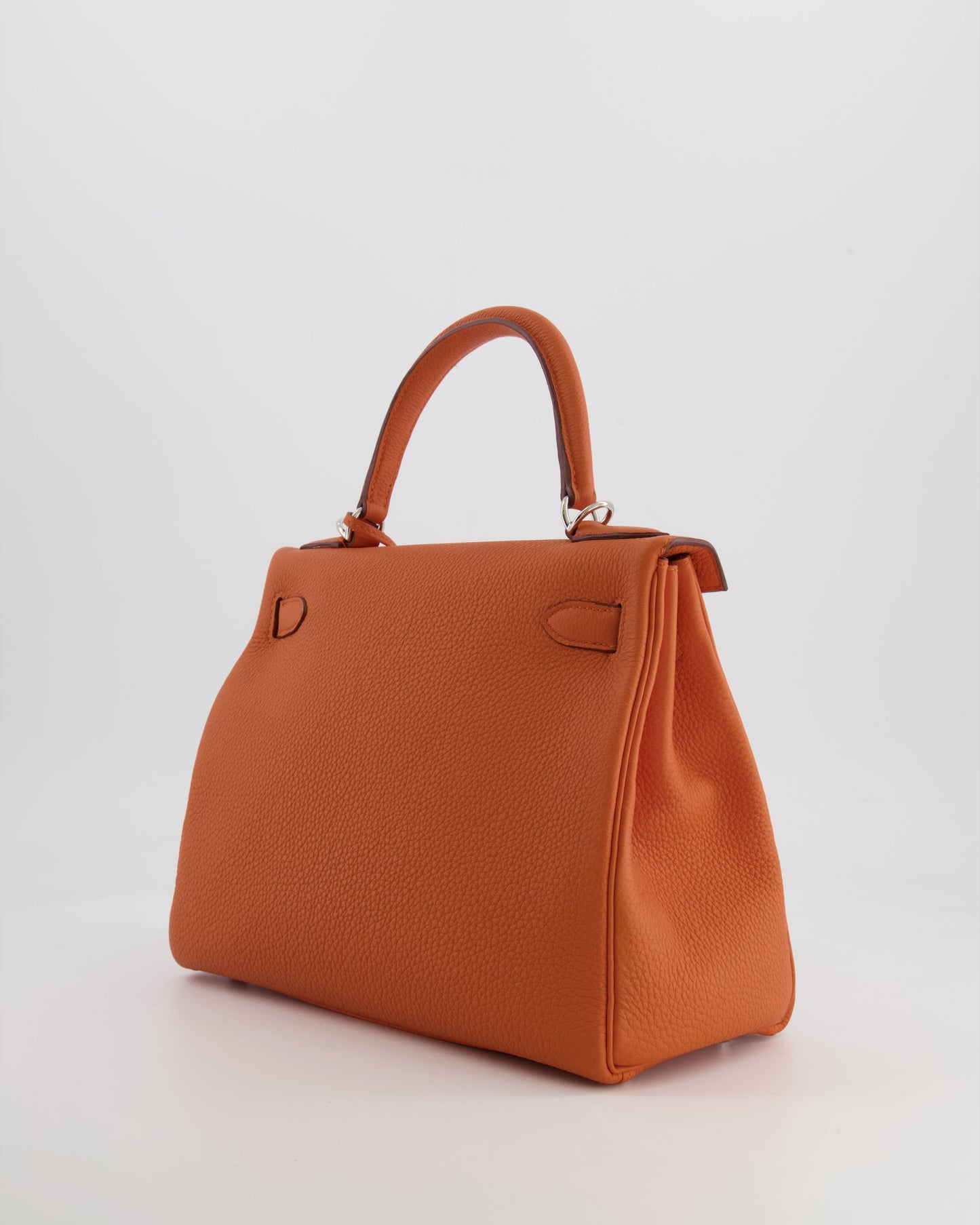 Hermès Kelly 28cm Retourne Bag in Orange Togo Leather with Palladium Hardware