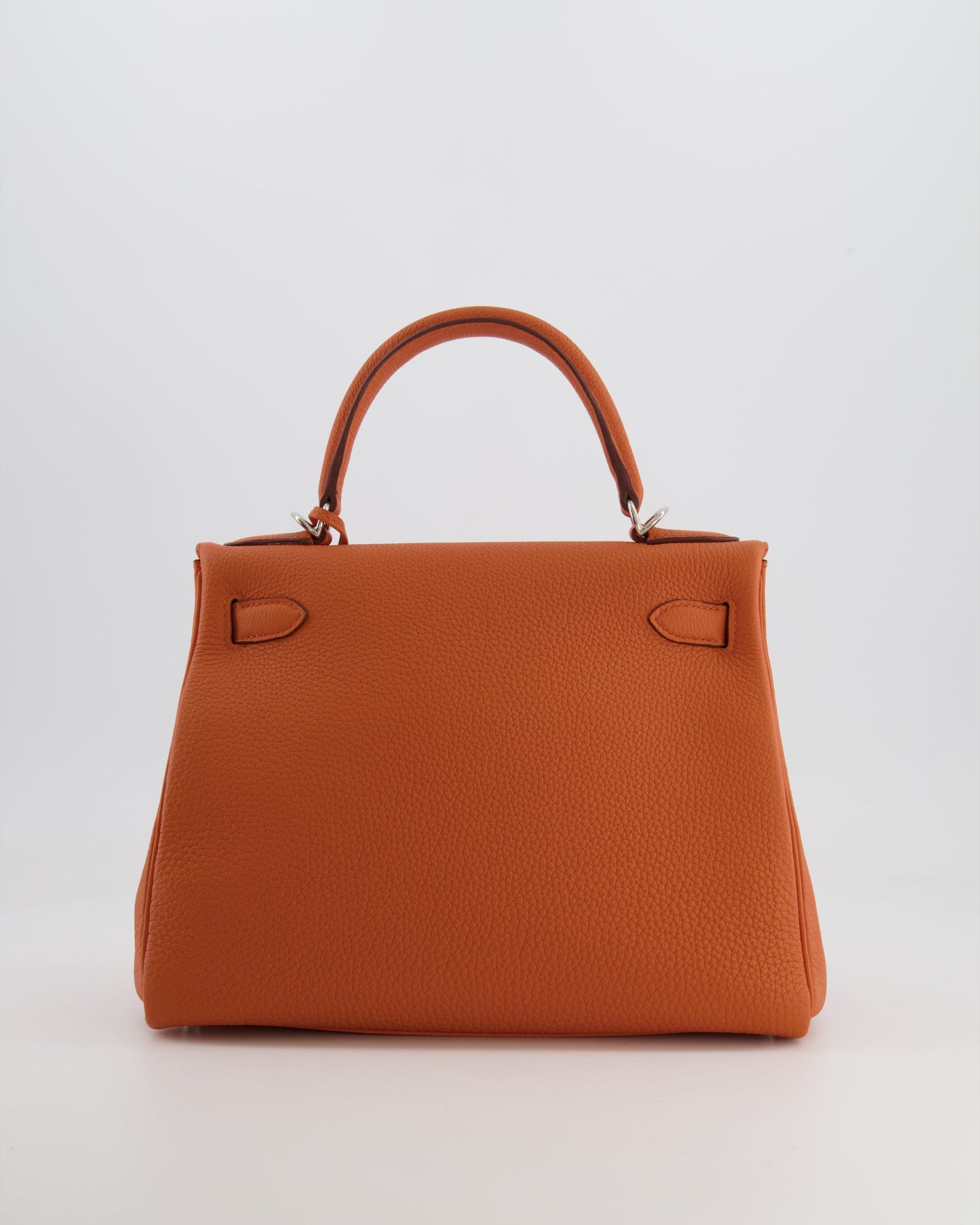 Hermès Kelly 28cm Retourne Bag in Orange Togo Leather with Palladium Hardware