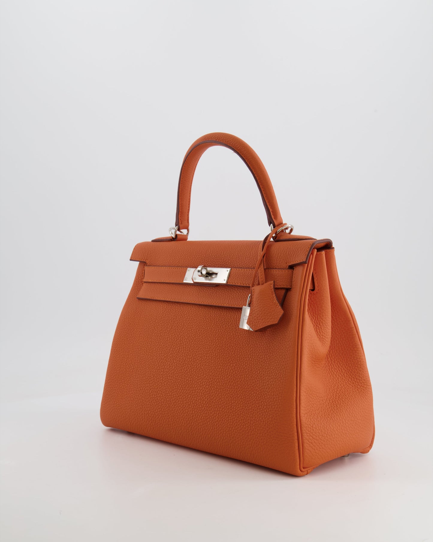 Hermès Kelly 28cm Retourne Bag in Orange Togo Leather with Palladium Hardware