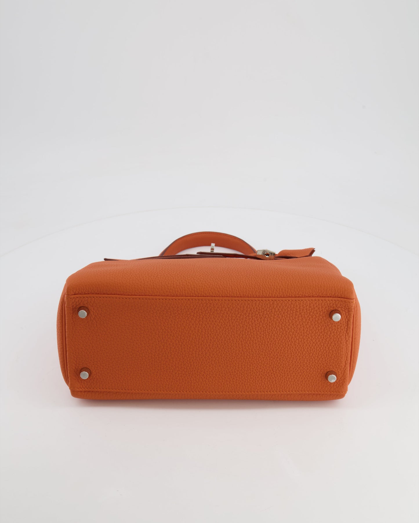 Hermès Kelly 28cm Retourne Bag in Orange Togo Leather with Palladium Hardware