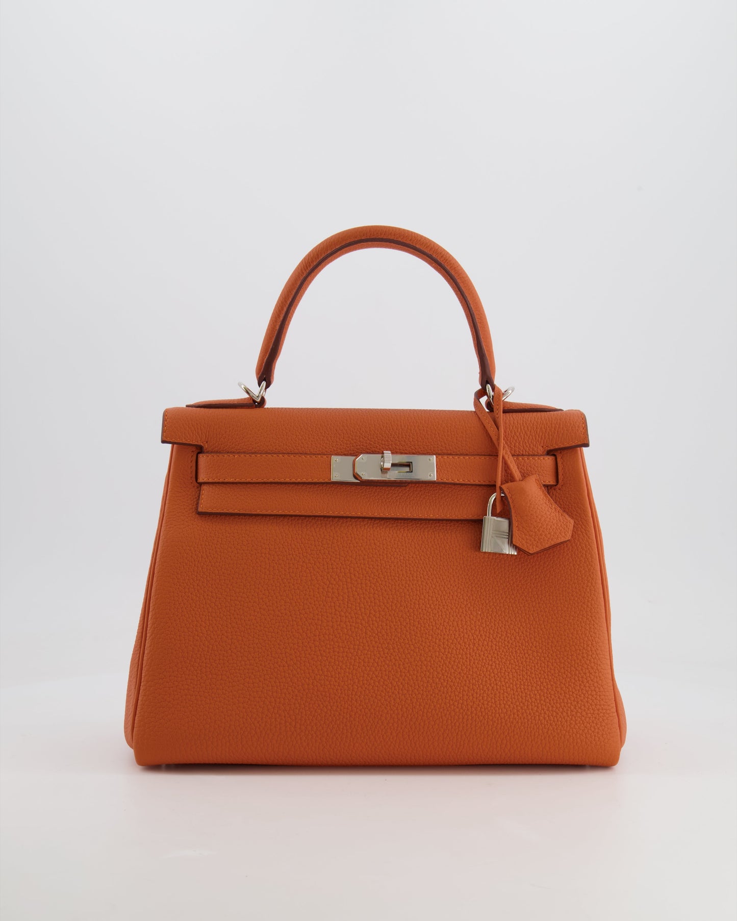 Hermès Kelly 28cm Retourne Bag in Orange Togo Leather with Palladium Hardware