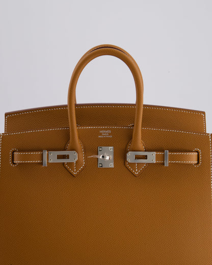 *HOLY GRAIL* Hermès Birkin 25cm Sellier Bag in Gold Epsom Leather with Palladium Hardware