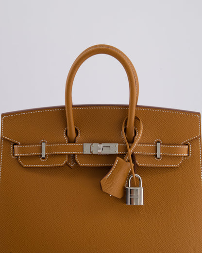 *HOLY GRAIL* Hermès Birkin 25cm Sellier Bag in Gold Epsom Leather with Palladium Hardware