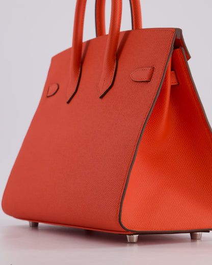 *HOT* Hermès Birkin 25 Sellier Bag in Capucine Epsom Leather with Palladium Hardware