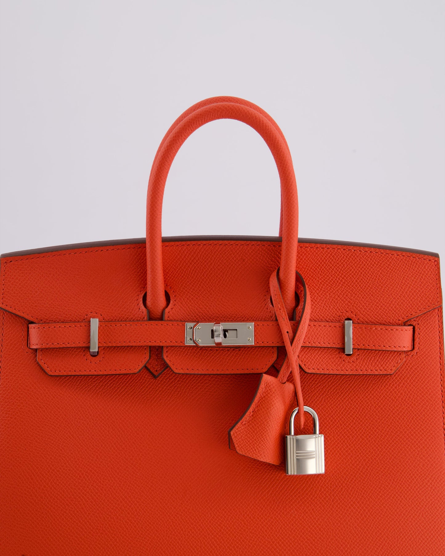 *HOT* Hermès Birkin 25 Sellier Bag in Capucine Epsom Leather with Palladium Hardware