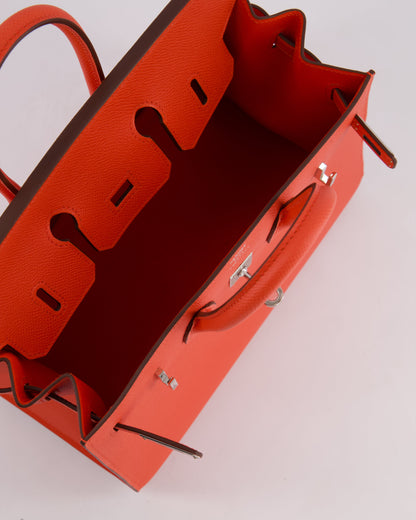 *HOT* Hermès Birkin 25 Sellier Bag in Capucine Epsom Leather with Palladium Hardware