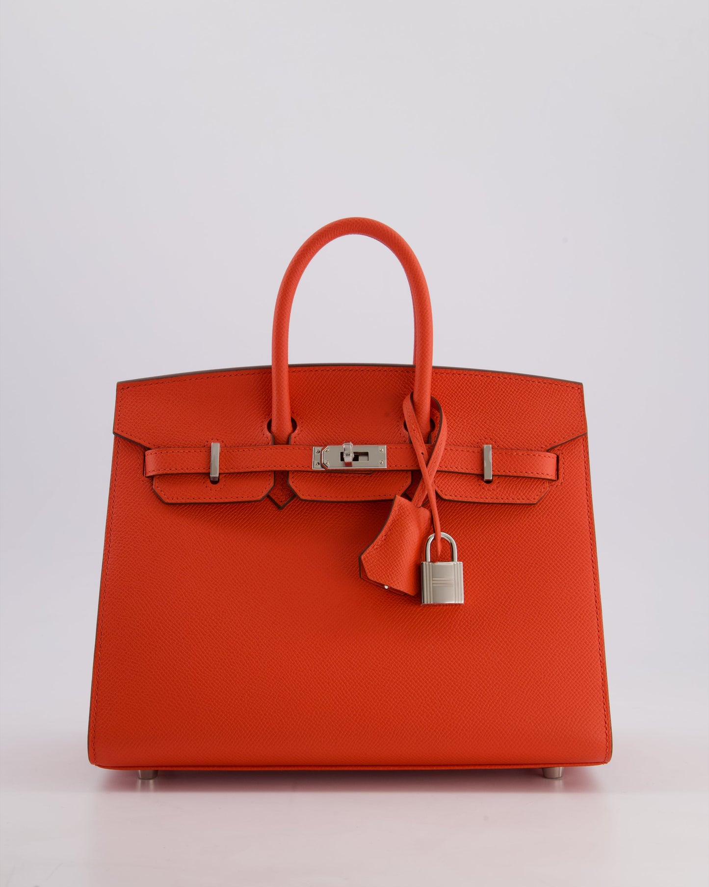 *HOT* Hermès Birkin 25 Sellier Bag in Capucine Epsom Leather with Palladium Hardware