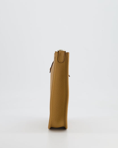 Hermès Mini Evelyne 16 Bag in Biscuit Clemence Leather with Palladium Hardware