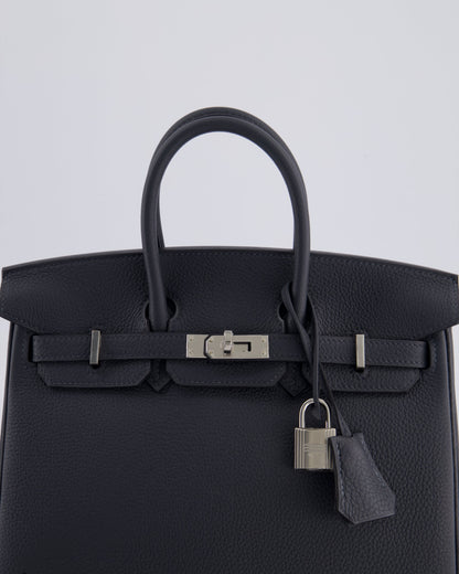 Hermès Birkin 25cm Retourne Bag in Gris Misty Togo Leather with Palladium Hardware