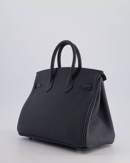 Hermès Birkin 25cm Retourne Bag in Gris Misty Togo Leather with Palladium Hardware