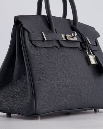 Hermès Birkin 25cm Retourne Bag in Gris Misty Togo Leather with Palladium Hardware