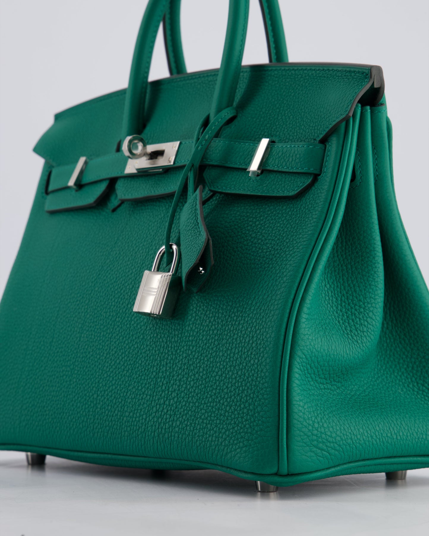 Hermès Birkin 25cm Retourne Bag in Vert Vertigo Togo Leather with Palladium Hardware