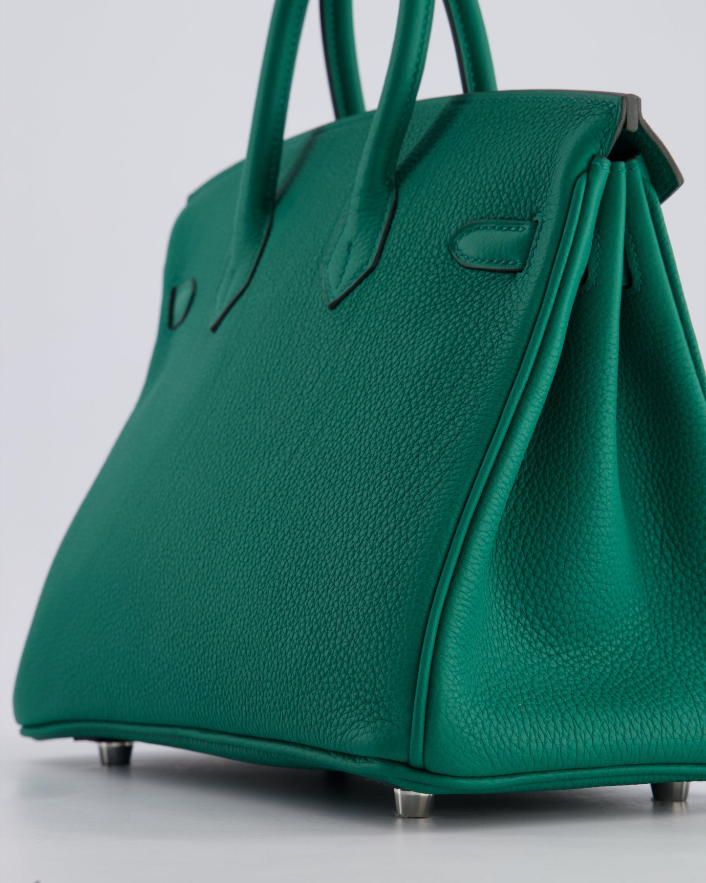Hermès Birkin 25cm Retourne Bag in Vert Vertigo Togo Leather with Palladium Hardware