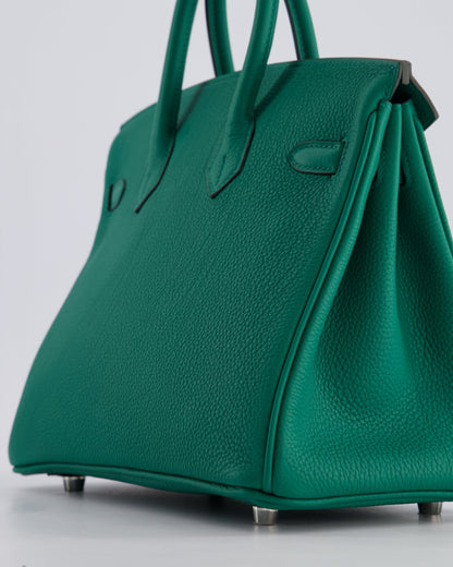 Hermès Birkin 25cm Retourne Bag in Vert Vertigo Togo Leather with Palladium Hardware