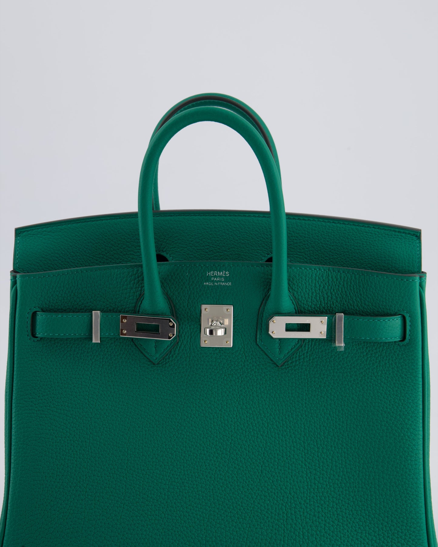 Hermès Birkin 25cm Retourne Bag in Vert Vertigo Togo Leather with Palladium Hardware