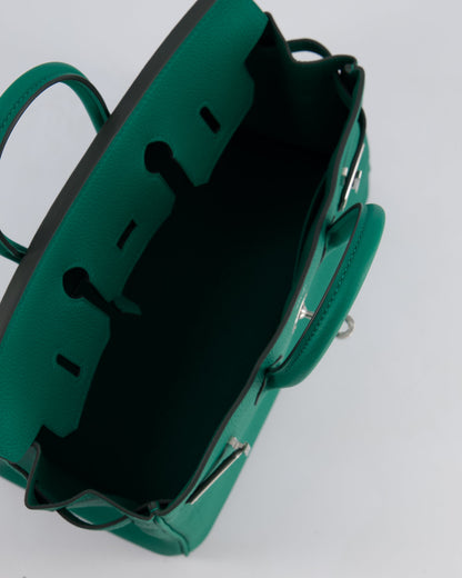 Hermès Birkin 25cm Retourne Bag in Vert Vertigo Togo Leather with Palladium Hardware